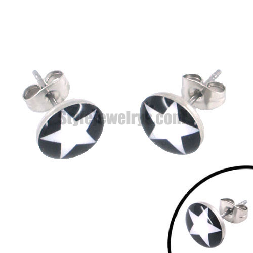 Stainless steel jewelry earring star earring SJE370022 - Click Image to Close